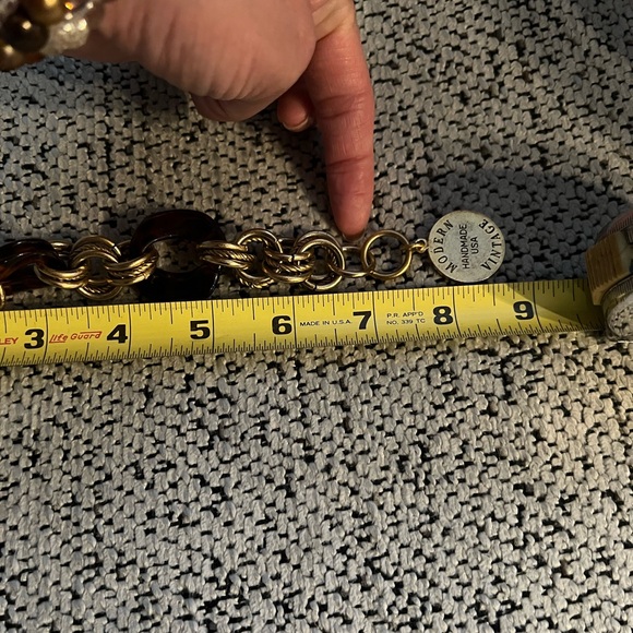 JOHN WIND Gold and Tortoise Link Bracelet JW Modern Vintage - Picture 3 of 11